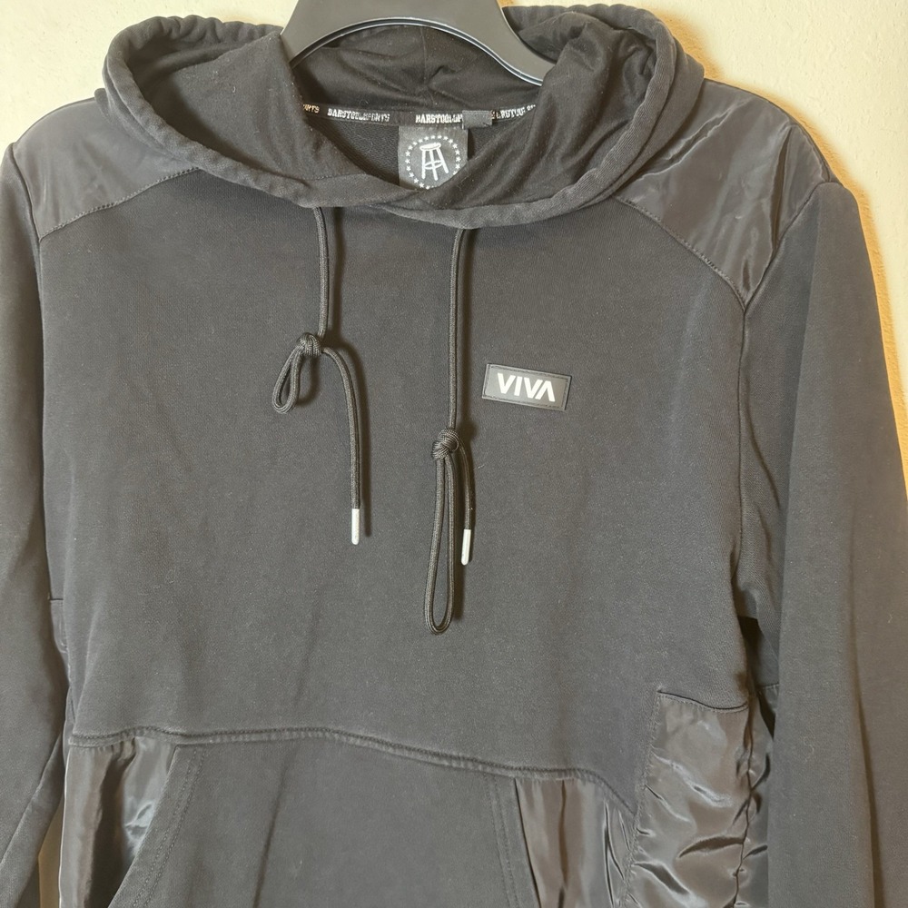 Barstool Sports Viva Hoodie Black Pullover Sweatshirt Men's Size L Viva La Stool